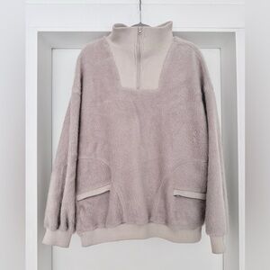 RARE GUIJIANG STUDIO soft half zip sweater unisex - large